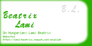 beatrix lami business card